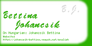 bettina johancsik business card